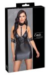 Cottelli Bondage - nyakpántos fényes miniruha fekete Cottelli Bondage - nyakpántos fényes miniruha fekete
