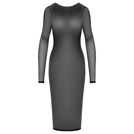 Cottelli Party - áttetsző, cipzáras ruha (fekete)