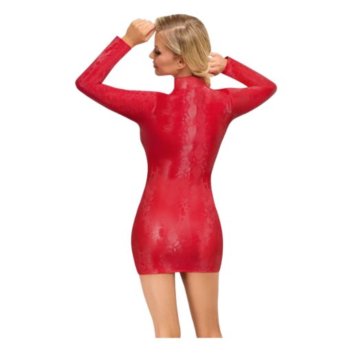 Cottelli - kígyóbőr mintás miniruha (piros)