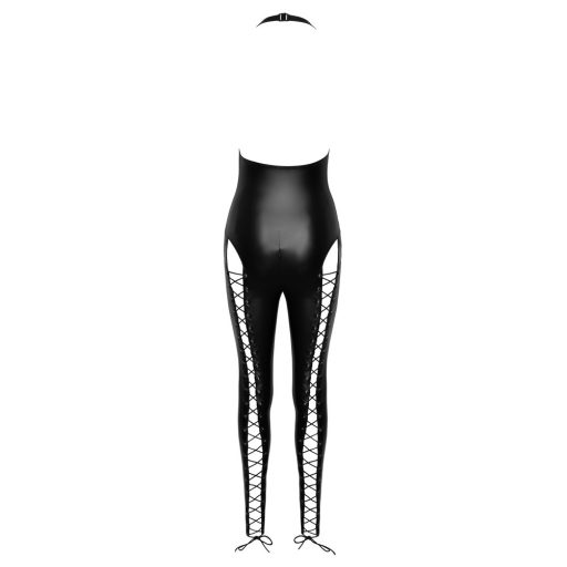 Cottelli Party - nyakpántos fűzős overall fekete