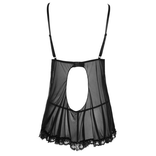 Cottelli - Lenge, fodros babydoll fekete