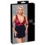 Cottelli Bondage Plus Size - mélyen dekoltált babydoll piros-fekete