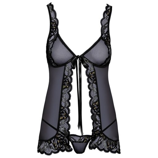 Kissable - nyitott babydoll fekete