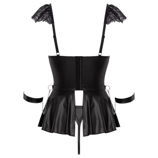 / Cottelli Bondage - csipkés miniruha bilincsekkel (fekete)