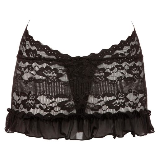 Cottelli - Nyakpántos csipke mini fekete