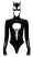 Black Velvet - hosszúujjú Batwoman body (fekete)