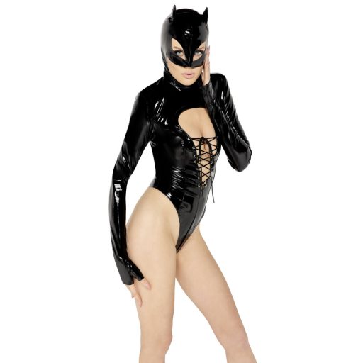 / Black Velvets - hosszúujjú Batwoman body (fekete)