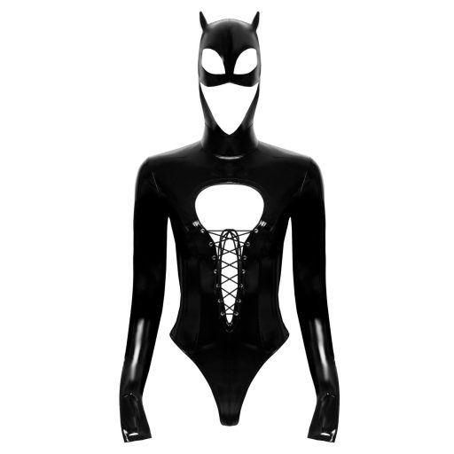 / Black Velvets - hosszúujjú Batwoman body (fekete)