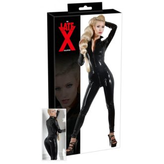 LATEX - hosszúujjú női overál (fekete) - XS