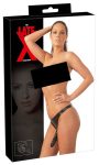 LATEX - alsó külső + 2 belső dildóval - fekete S-L LATEX - alsó külső + 2 belső dildóval - fekete S-L