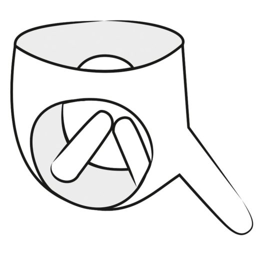 LATEX - alsó külső + 2 belső dildóval - fekete S-L