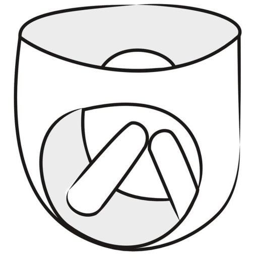 LATEX - női alsó 2db pumpálható belső dildóval fekete