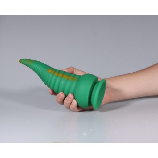 OgazR Octopuss - tapadótalpas polipkar dildó - 21 cm zöld-sárga