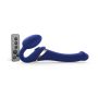   Strap-on-me S - pánt nélküli felcsatolható, léghullámos vibrátor - kicsi (kék)