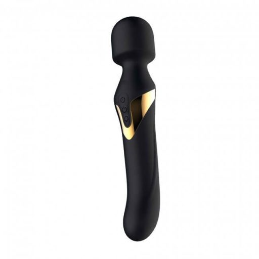 Dorcel Dual Orgasms Gold - akkus, 2in1 masszírozó vibrátor fekete