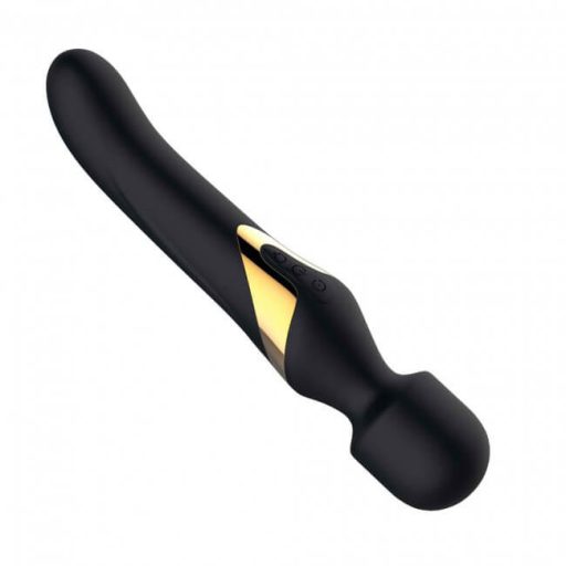 Dorcel Dual Orgasms Gold - akkus, 2in1 masszírozó vibrátor fekete