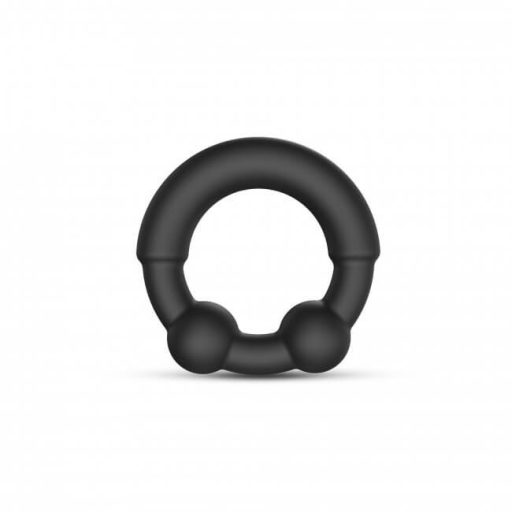 Dorcel Stronger Ring - fém betétes péniszgyűrű fekete