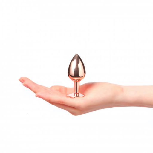 Dorcel Diamond Plug S - alumínium anál dildó - kicsi rózsaarany