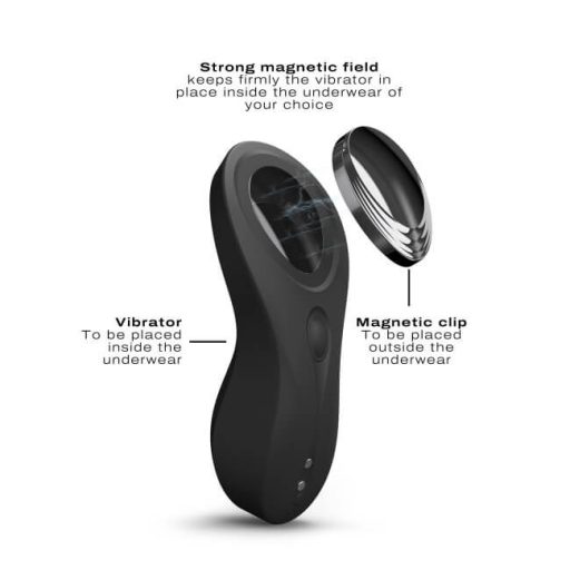 Dorcel Discreet Vibe + - akkus, rádiós csiklóvibrátor fekete
