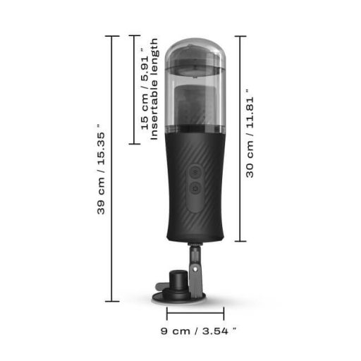 Dorcel Thrust Blow - akkus, talpas, lökő maszturbátor fekete