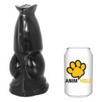 AnimHole Wolf - farkas pénisz dildó - 21cm (fekete)