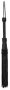 ZADO - fonásos bőr korbács fonott nyéllel (fekete)