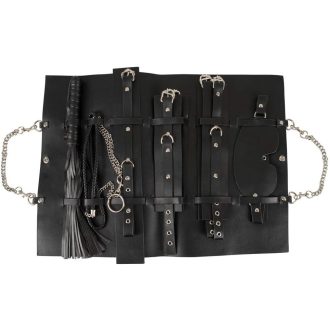 Bad Kitty - műbőr kötöző szett táskában 11 részes - fekete