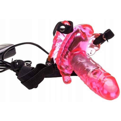 Apollo - Strap on stimuláló pillangó dildóval