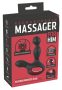   Massager - akkus, rádiós, forgó, melegítős prosztata vibrátor (fekete)