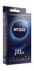   MY SIZE MIX Condoms 60 mm - 4 sima-2 színes-2 bordázott-2 epres óvszer (10 db)