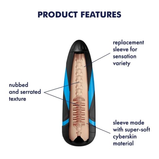 / Satisfyer Sleeve Tornado Bliss - maszturbátor betét férfiaknak