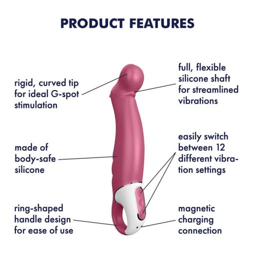 Satisfyer Petting Hippo - akkus, vízálló vibrátor (pink)