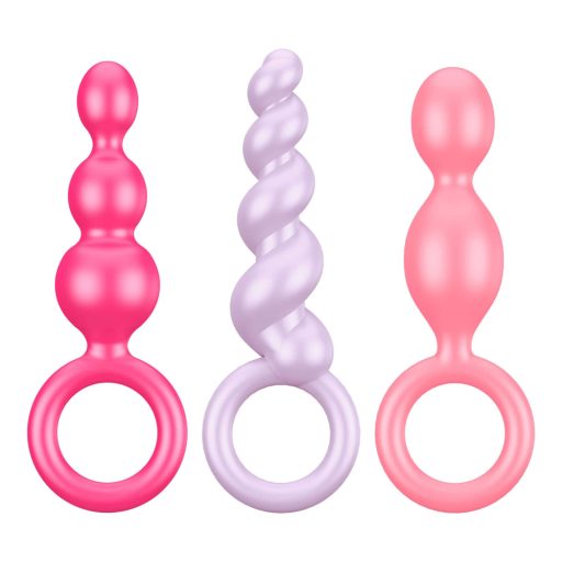 Satisfyer Booty Call - anál plug szett - színes (3 részes)
