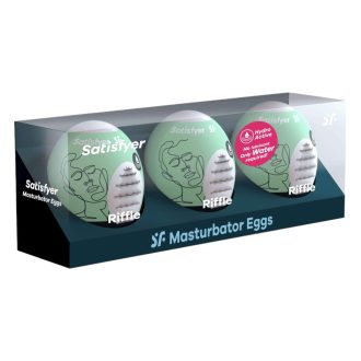 Satisfyer Egg Riffle - tojás maszturbátor szett (3db)