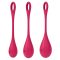 Satisfyer Yoni Power 1 - gésagolyó szett (piros, 3 részes)