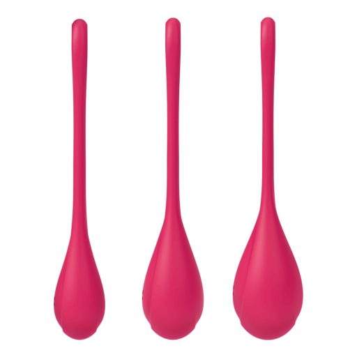 Satisfyer Yoni Power 1 - gésagolyó szett (piros, 3 részes)