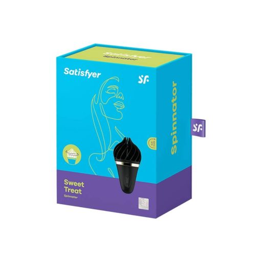 Satisfyer Sweet Treat - akkus, forgó csikló vibrátor, csiklóizgató (fekete)