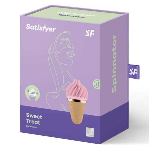 Satisfyer Sweet Treat - akkus, forgó csikló vibrátor (pink-barna)
