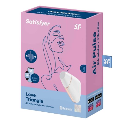 Satisfyer Love Triangle – App-vezérelt léghullámos csiklóizgató (fehér)