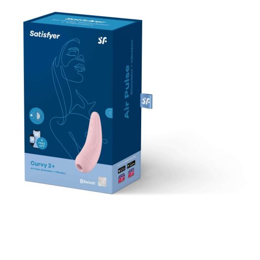 Satisfyer Curvy 2+ - okos léghullámos csiklóizgató (pink)