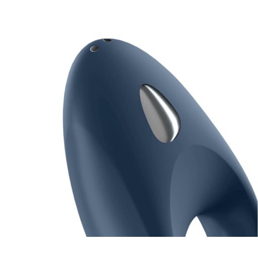 Satisfyer Mighty One - App-vezérelt vibrációs péniszgyűrű (kék)