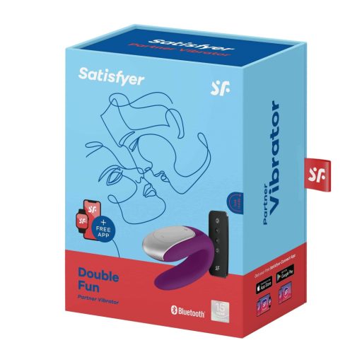 Satisfyer Double Fun - okos párvibrátor (lila)