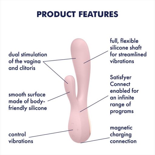 / Satisfyer Mono Flex - okos vízálló vibrátor (pink)