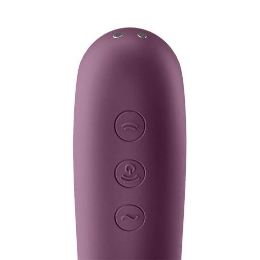 Satisfyer Dual Kiss - 2in1, hüvelyi és csikló vibrátor (lila)