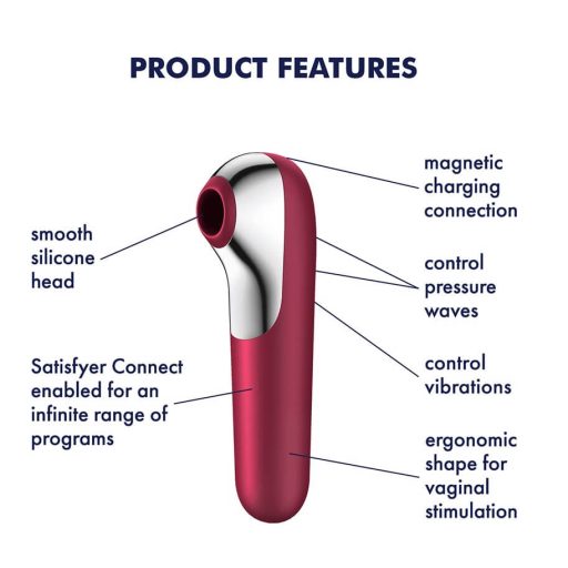 Satisfyer Dual Love - okos hüvelyi és csikló vibrátor (piros)