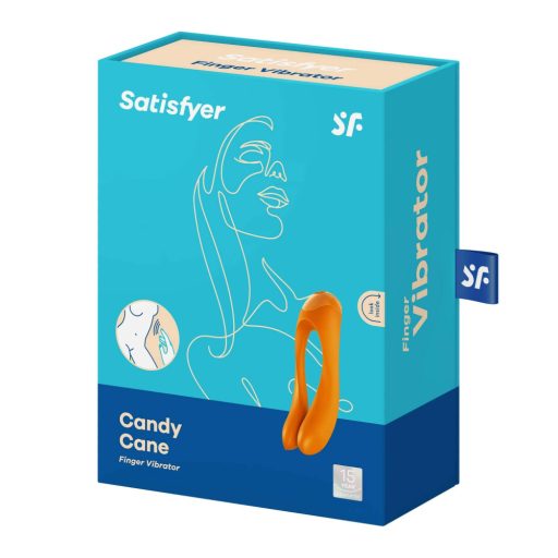 Satisfyer Candy Cane - akkus, vízálló kétágú vibrátor (narancs)