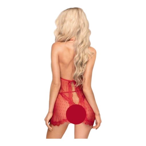 Penthouse Libido Boost - csipkés babydoll és tanga (piros)