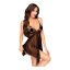 Penthouse Sweet Beast - rózsás babydoll szett (fekete)