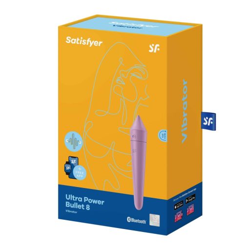 Satisfyer Ultra Power Bullet 8 - App-vezérelt vibrátor (lila)