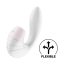 Satisfyer Supernova - akkus, léghullámos 2in1 vibrátor (fehér)